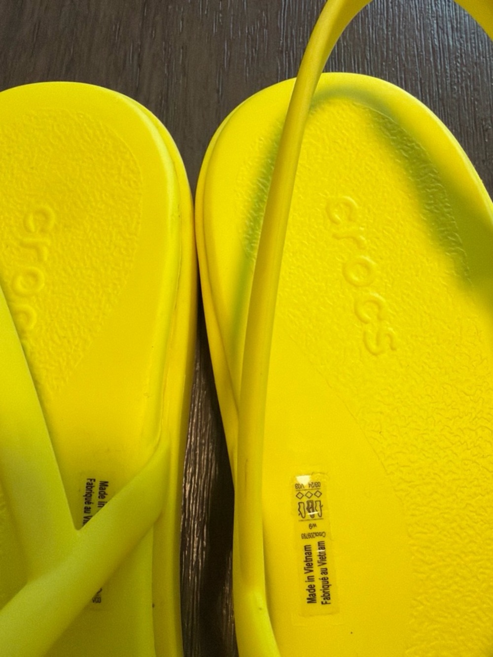 CROCS Kids' Bright Yellow Flip Sandals